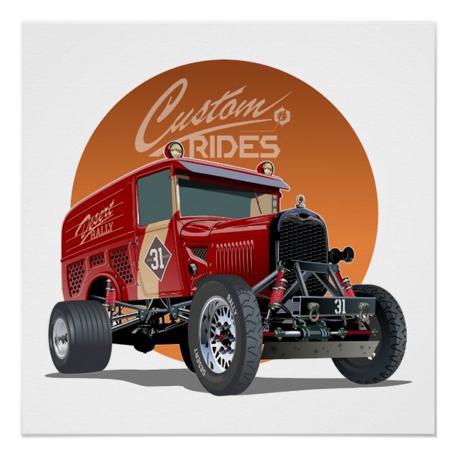 Customised retro race car concept poster (Front)