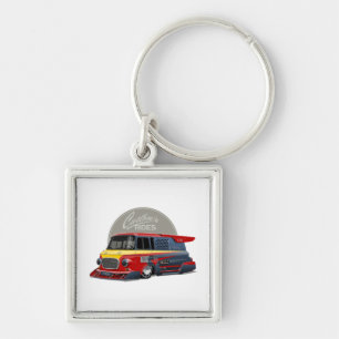 Customised retro race van concept key ring