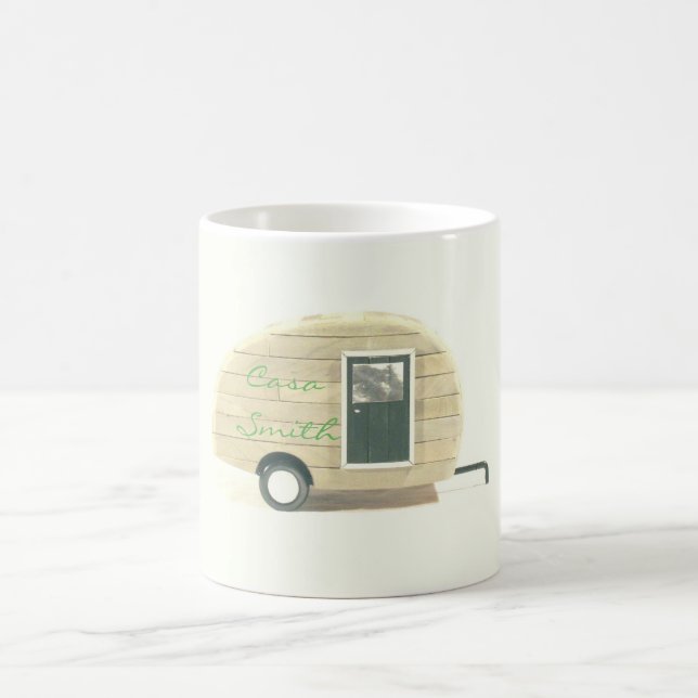 Customised Retro teardrop camper Coffee Mug (Center)