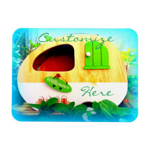 Customised Retro Vintage camper Magnet