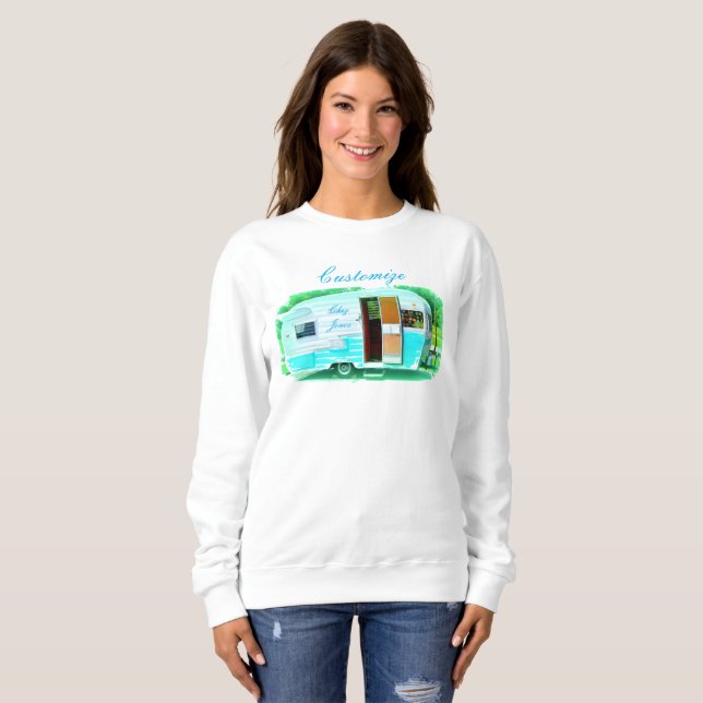 Customised Retro Vintage camper Thunder_Cove Sweatshirt (Front Full)