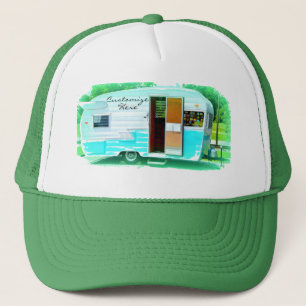 Customised Retro Vintage camper Trucker Hat