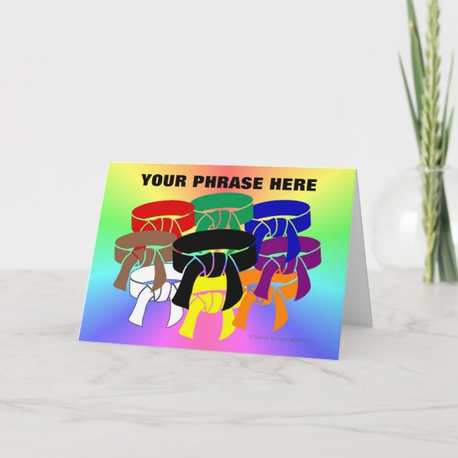 Customised Ring of Belts Invitations (Front)