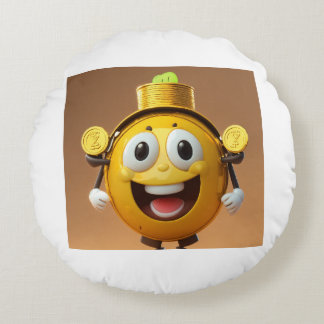 Customised round pillow cover, adding a fun .
