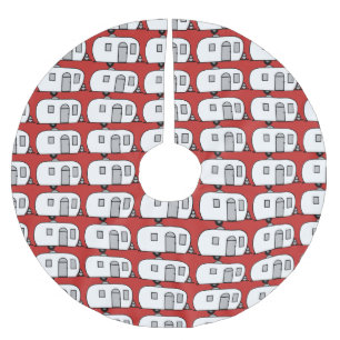 Customised Rounded Gypsy tiny caravan Brushed Polyester Tree Skirt