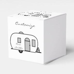 Customised Rounded Gypsy tiny caravan Favour Box