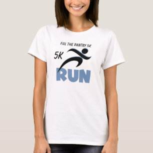 Customised RUN Blue Text T-shirt