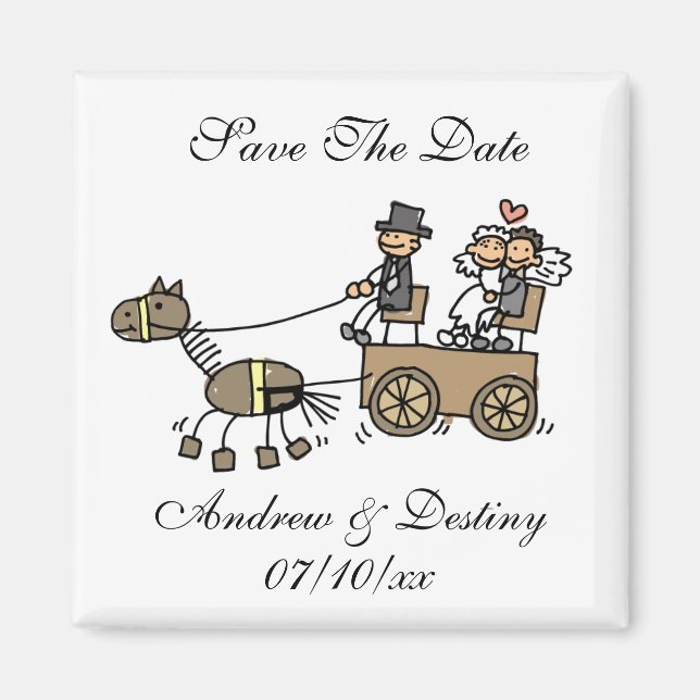 Customised Save The Date Magnet (Front)