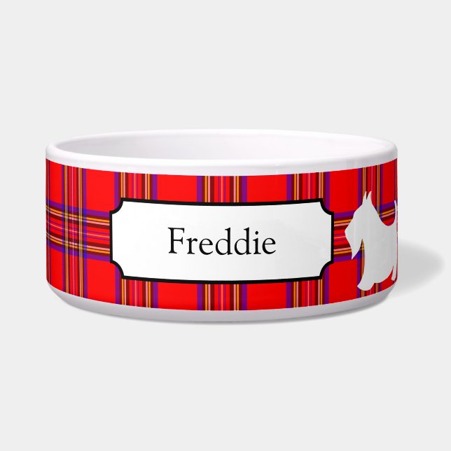 Customised Scottish Terrier Pet Bowl (Front)