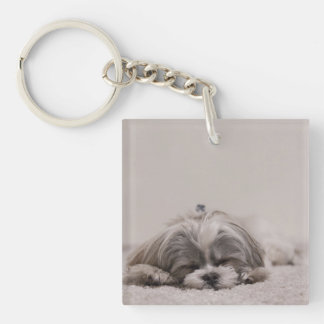 Customised Shih tzu Keychain, Sleeping Dog Key Ring