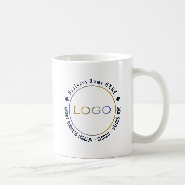 Customised Simple Business Corporate name and Logo Coffee Mug (Right)