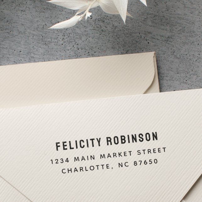 Customised Simple Modern Return Address Self-inking Stamp (Creator Uploaded)