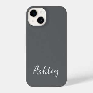 Customised Simple Stylish Modern Black Colour  iPhone 14 Case