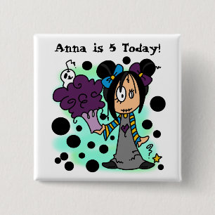 Customised Skelekinz Birthday Button