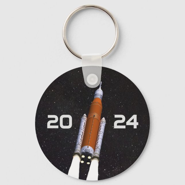 Customised SLS Space Rocket Graduation Party Key Ring (Front)