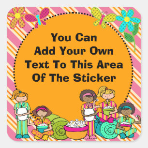 Customised Slumber Party Stickers
