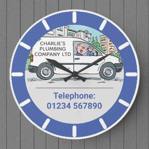 Customised Small Business Company Van Wall Clock