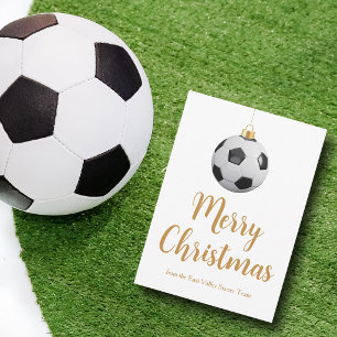 Customised Soccer Team Merry Christmas Holiday Card