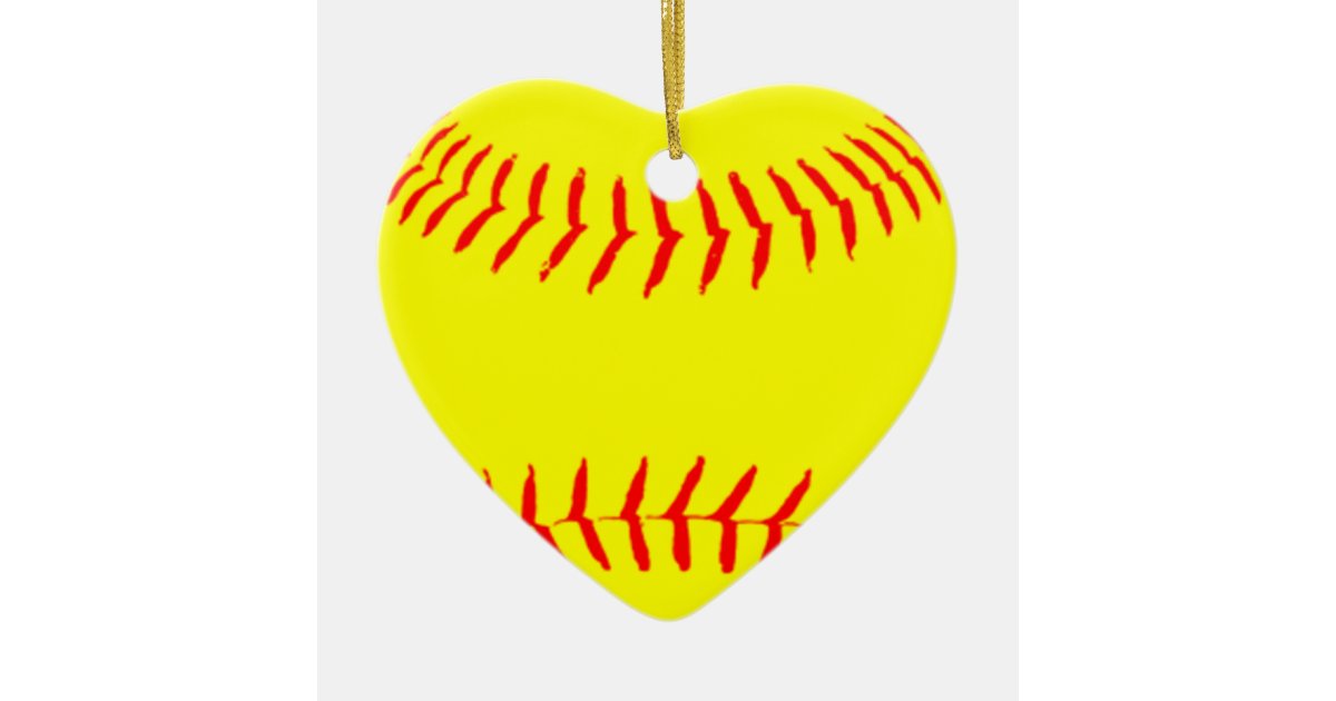 Customised Softball Christmas Ornament Zazzle.co.uk