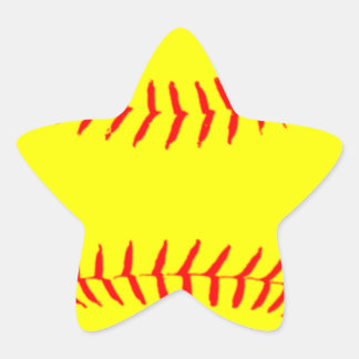 Customised Softball Star Sticker