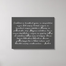Customised song lyric canvas art