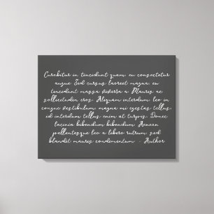 Customised song lyric canvas art