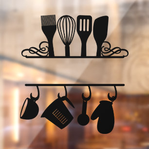 Customised Split Baking Monogram Window Cling