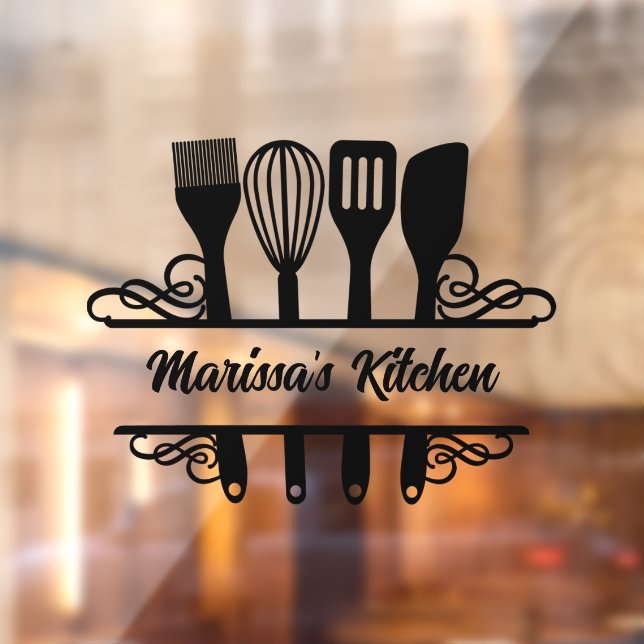 Customised Split Kitchen Monogram Window Cling (Sheet 2)