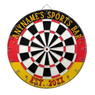 Customised Sports Bar Year Est. - Germany Flag Dartboard