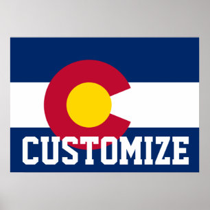 Customised State Flag of Colorado Poster