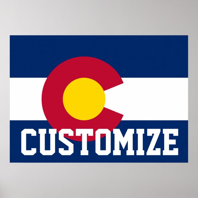 Customised State Flag of Colorado Poster (Front)