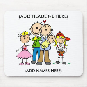 Customised Stick Family One Mousepad