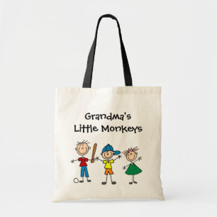 Customised Stick Figure Kids Tote Bag