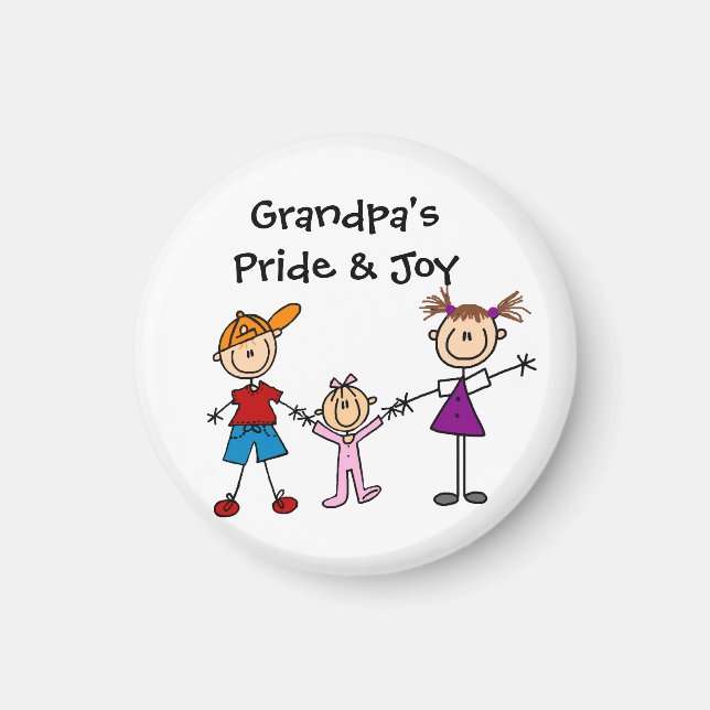 Customised Stick Figures Magnet (Front)