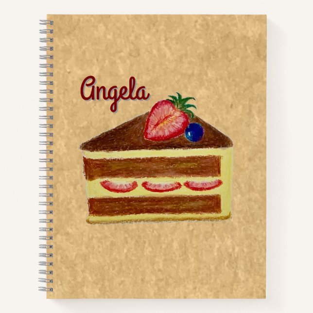 Customised Strawberry Cheesecake Deluxe Notebook  (Front)