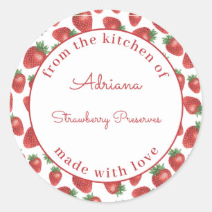Customised Strawberry Jam From the kitchen of  Classic Round Sticker