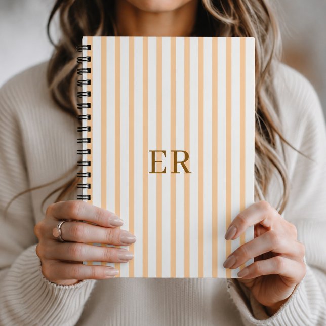 Customised Striped Personal Diary Gratitude Writer Notebook (Creator Uploaded)