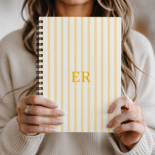 Customised Striped Personal Diary Gratitude Writer Notebook