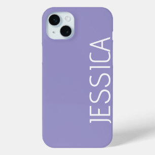 Customised Stylish Modern Minimal Monogram Name iPhone 15 Mini Case