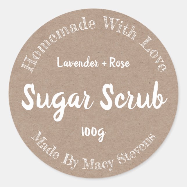 Customised Sugar Scrub Label (Front)