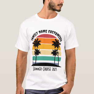 Customised SummerT-shirt Summer Sunset Beach Palm  T-Shirt