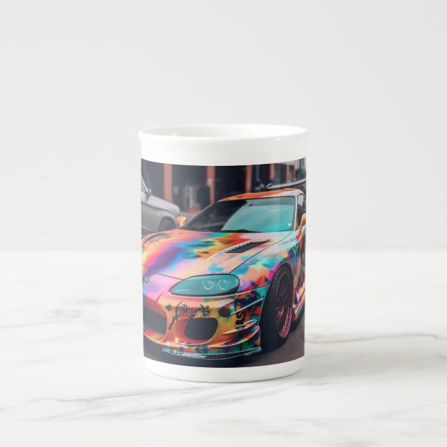 Customised Supercars:Bold colours and modification Bone China Mug (Front)