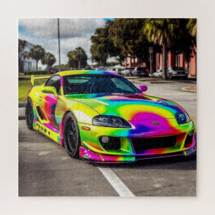 Customised Supercars:Bold colours and modification Jigsaw Puzzle