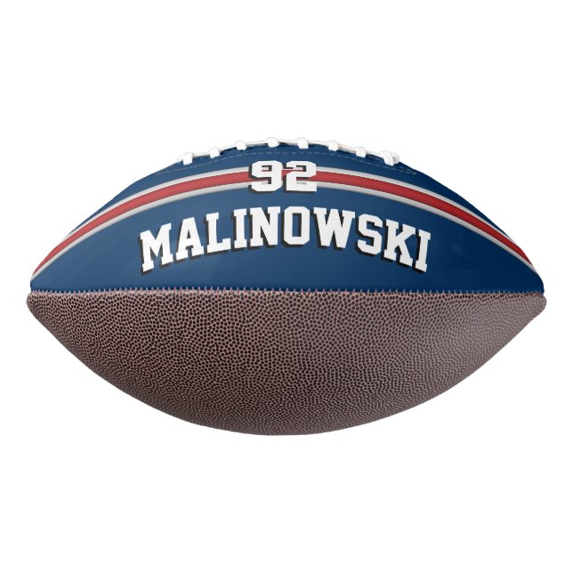 Customised Team Colours with Your Name & Number American Football (Rotated 270)