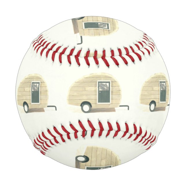 Customised teardrop Vintage camper Baseball (Front)