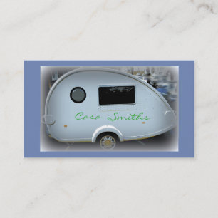 Customised teardrop Vintage camper Business Card