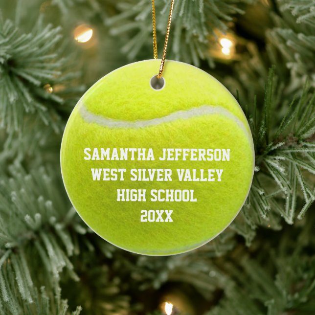 Customised Tennis Ball Sports Ceramic Tree Decoration (Tree)