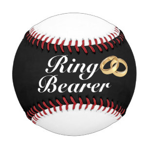 Customised Text Wedding Favour Ring Bearer Keepsak Baseball