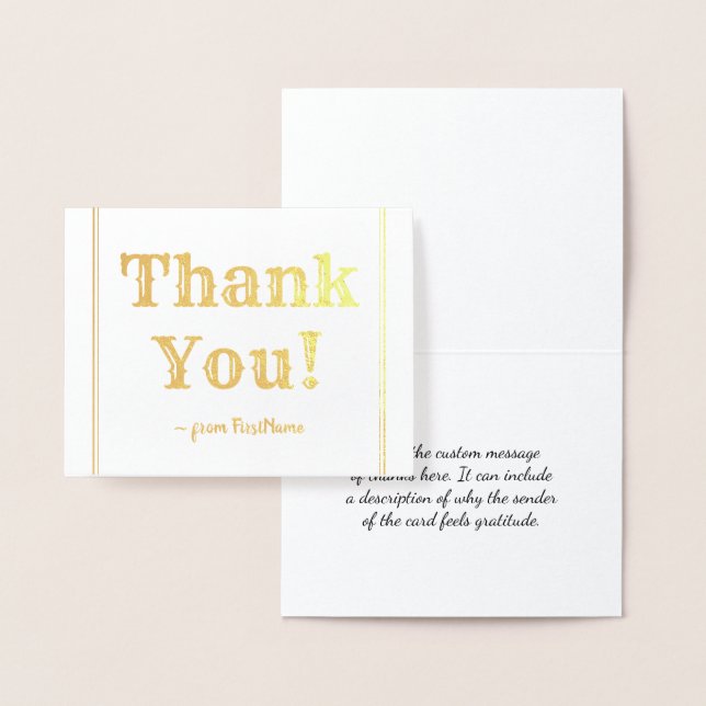 Customised "Thank You!" Card (Display)