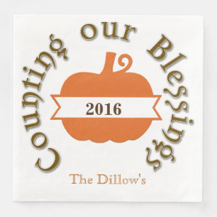 Customised Thanksgiving Dinner Napkins